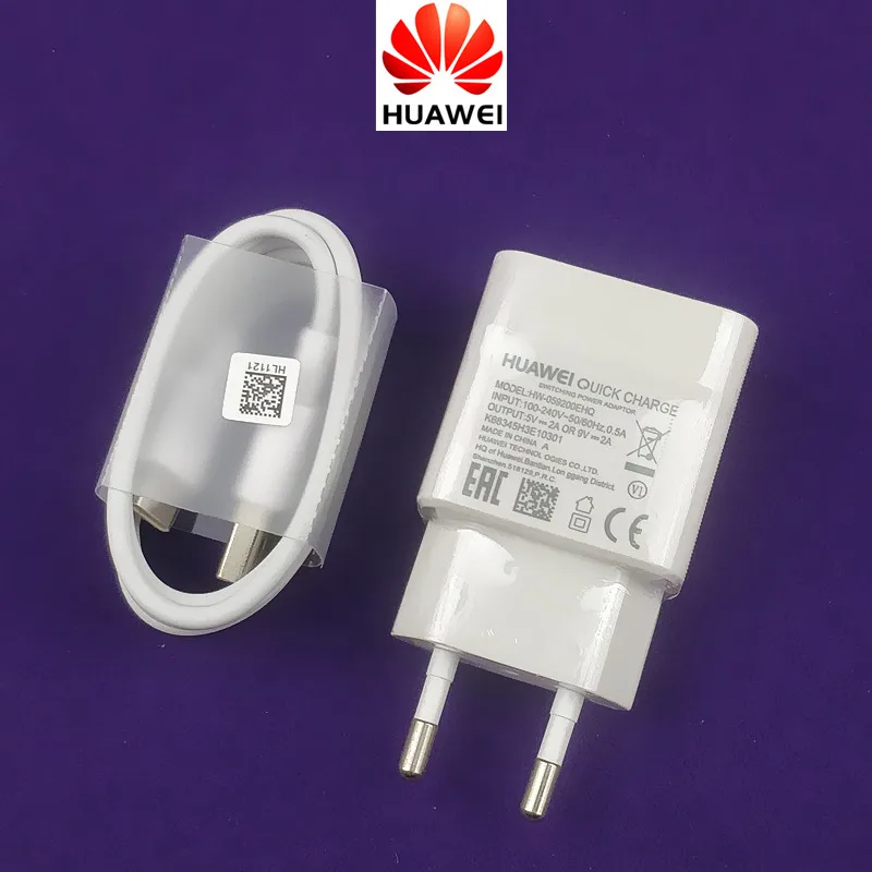 Оригинальное быстрое зарядное устройство Huawei P20 Lite 9 В/2 А Блок питания qc 2 0 для
