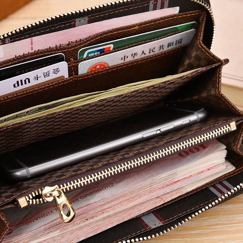 Youda новые кошельки длинный мужской клатч на молнии Молодежный Кошелек Ретро