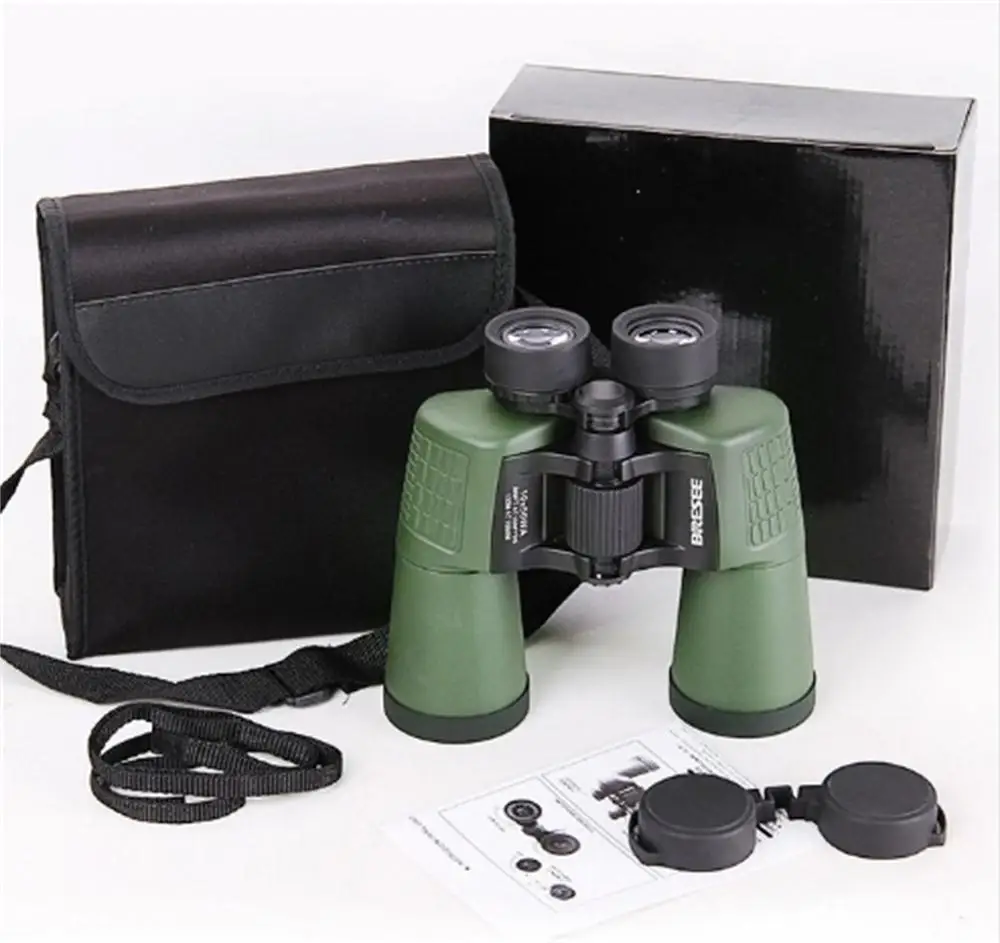 HD10X50 армейский мощный зум бинокль spyglass профессиональный телескоп для охоты