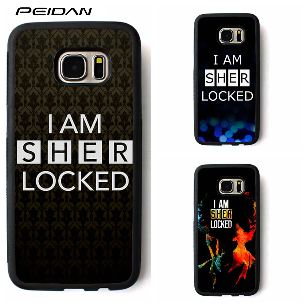 Peidan I AM sherlocked коллаж крышка телефона чехол для Samsung Galaxy S3 S4 S5 S6 S7 S8 Edge примечание 3 4