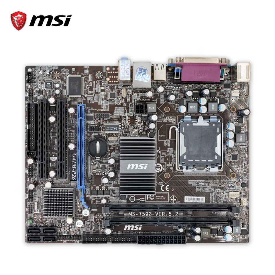 Оригинальный MSI G41M S26 рабочего Материнская плата G41 разъем LGA 775 DDR3 8 г SATA2 USB2.0 Micro ATX