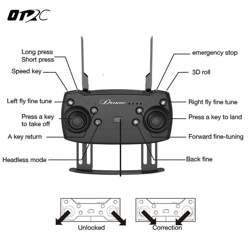 OTRC T 20 Дроны с камерой hd Wi Fi FPV широкоугольной 2 Мп режимом высокой фиксации