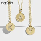 Женское Ожерелье с фианитом OCERIO, Золотистое Ожерелье с радужной надписью, медное ожерелье с надписью