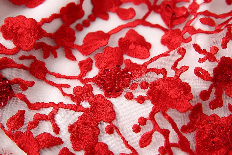 Женское газовое платье длинное бальное с вышивкой рукавом 2016 для свадьбы и