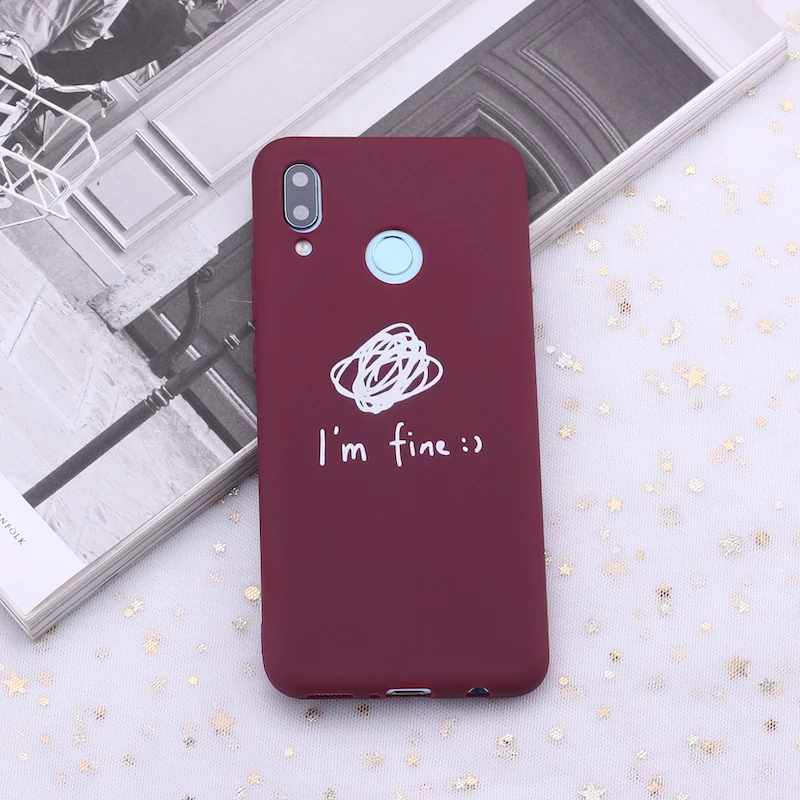 

For Xiaomi Mi Redmi Note 5 6 7 8 9 10 lite Pro Plus I am Fine Ok Relief Words Candy Silicone Phone Case Cover Capa Fundas