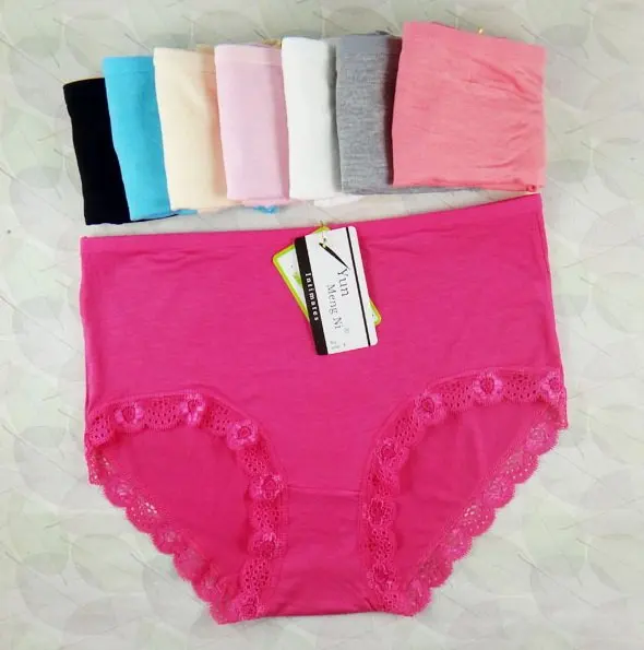 Sexy underwear for women Bamboo fiber panties soft briefs XXL multicolors 8pcs/lot