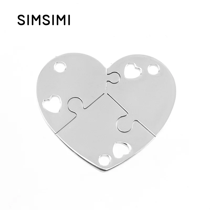 Simsimi 3 в 1 Сердце Головоломки подвеска ожерелье амулеты для лучших друзей из