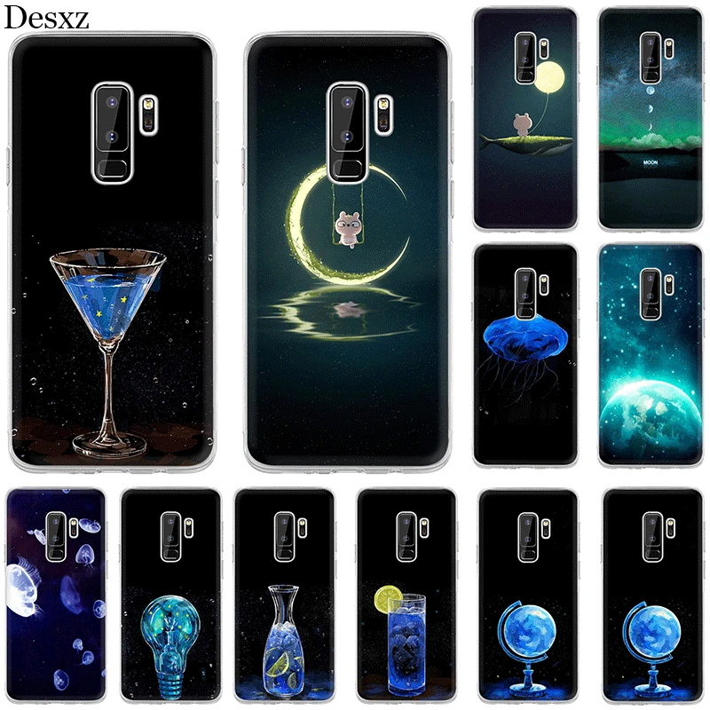 Чехол для телефона Desxz Samsung Galaxy S3 S5 S6 S7 Edge S8 S9 Plus Note 8 9 starry sky Solid Cover|Чехлы-накладки| |