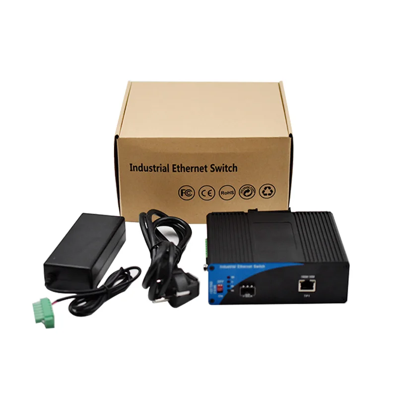 SFP 10/100M Ethernet Fiber Converter Industrial 1 rj45 Port 1 Fiber Port POE switch Fiber Optic transceiver