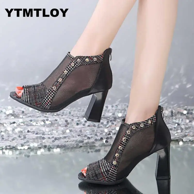 2019 New Women Sandals Patent Leather High Heels Shoes Sexy Pumps Fashion Wedding stiletto Zapatos De Mujer Peep Toe | Обувь