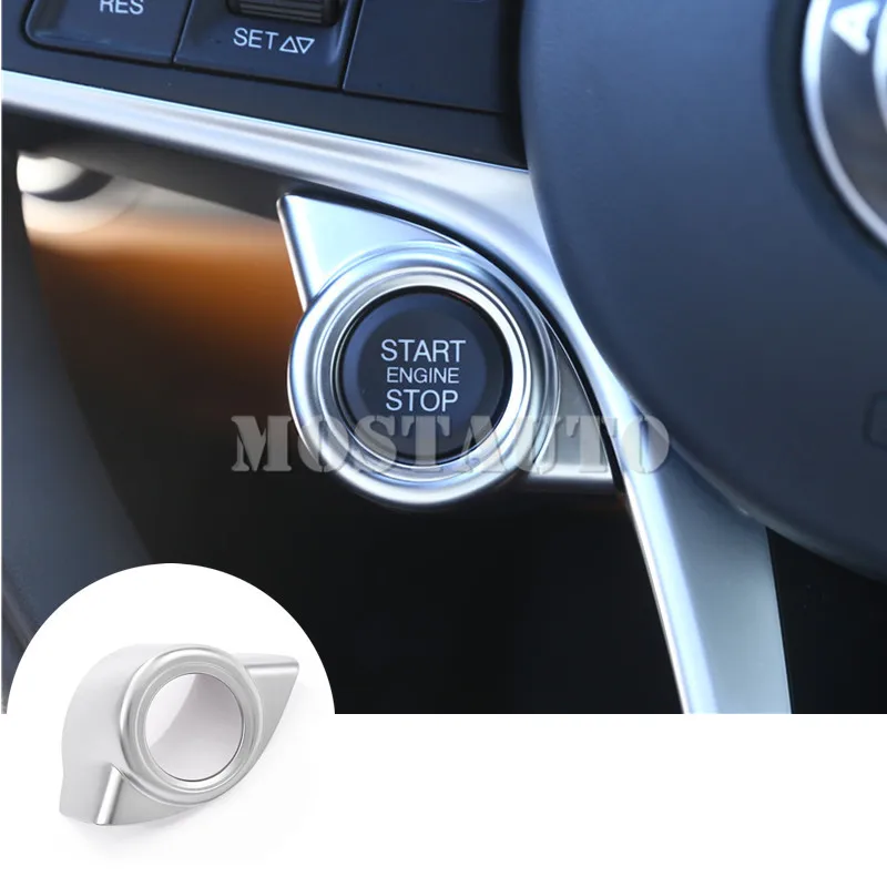 

For Alfa Romeo Stelvio Giulia Inner Start Engine Stop Button Trim Cover 2017-2021 1pcs Car Accessories Interior Car Decor