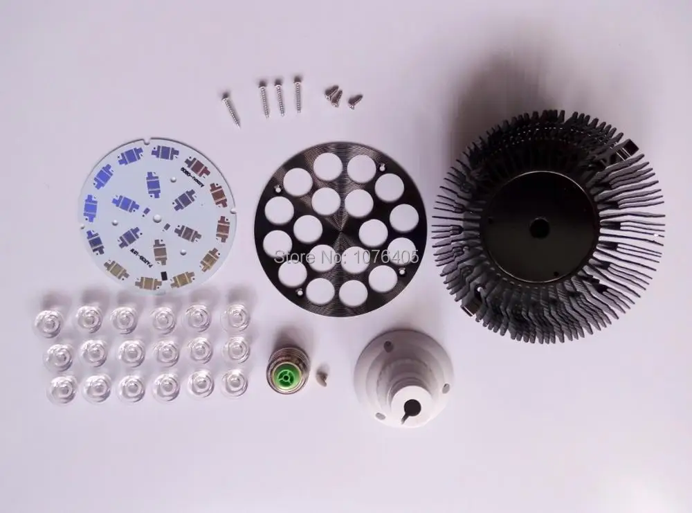 2 шт./лот DIY Светодиодная лампа PAR38 kitsl 12 Вт 18 par light shell комплекты светодиодных
