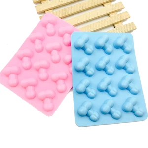 Новое поступление, 1 шт., сексуальная силиконовая форма для пениса, 12 отверстий, лоток для льда, сделай сам, силиконовые формы для шоколада