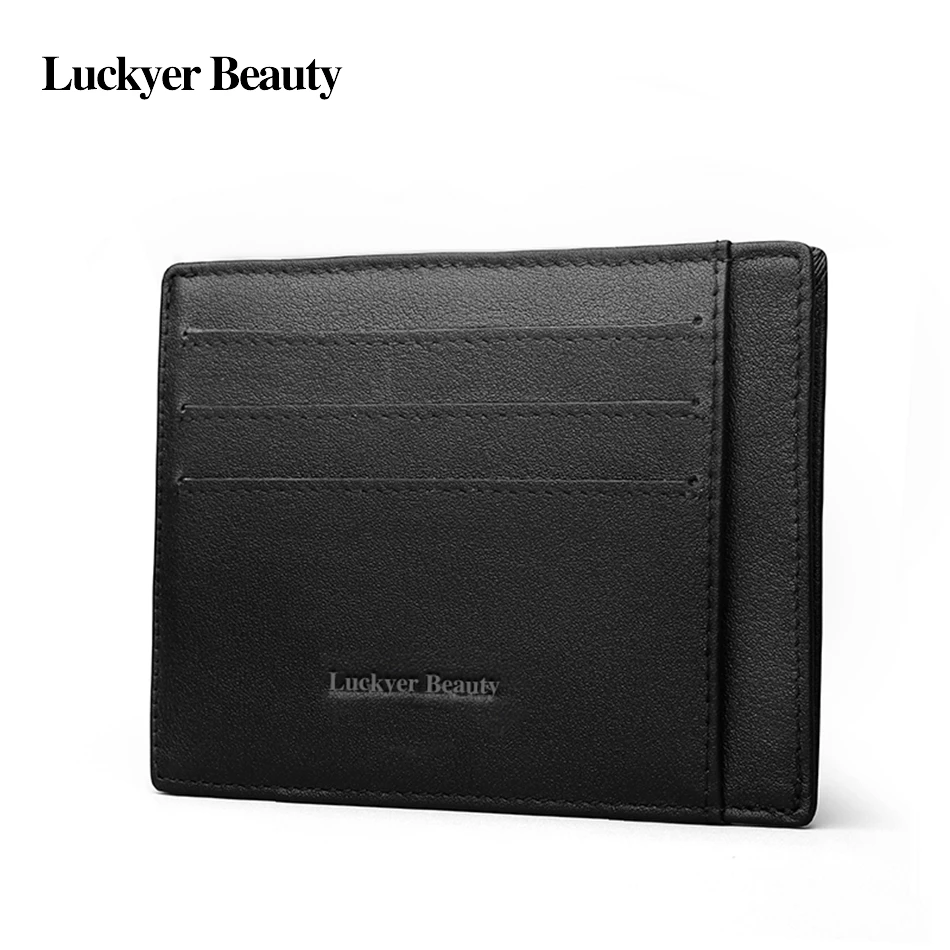 LUCKYER BEAUTY 2019 новый дизайн тонкий держатель для карт высокое качество натуральная