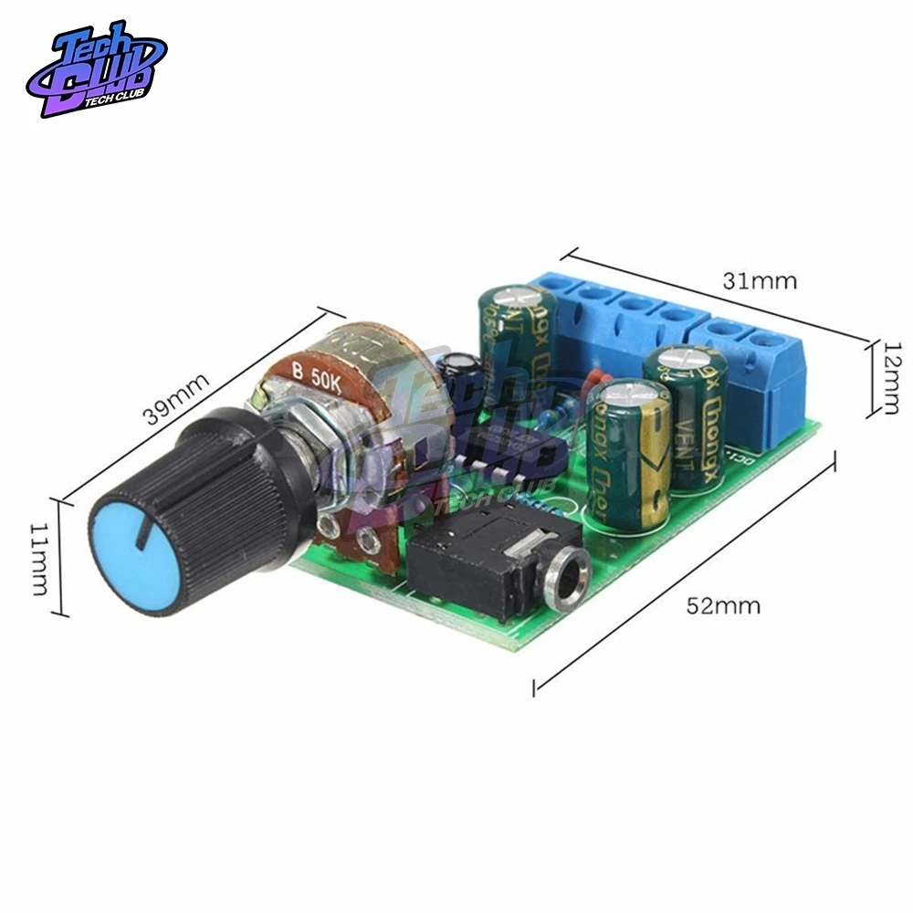 Плата усилителя TDA2822M DC 1 8-12V 2 0 канальный стерео мини AUX аудио усилитель модуль AMP с