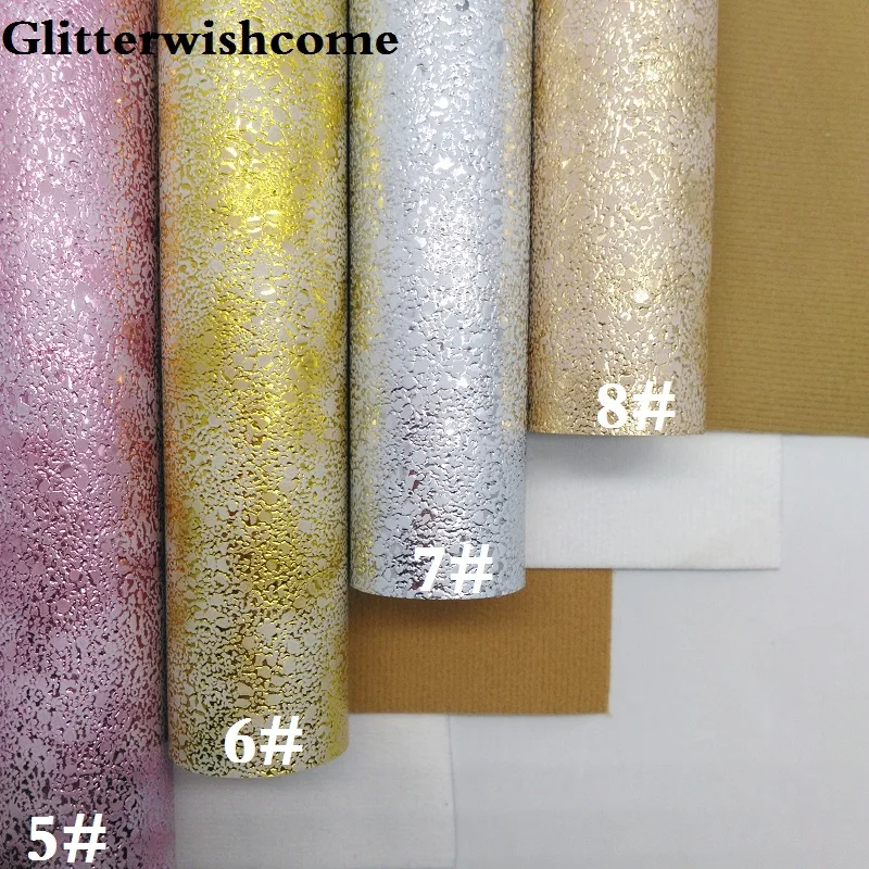 Ткань Glitterwishcome 21x29 см Размер A4 винил для бантов ткань из металлической кожи листы