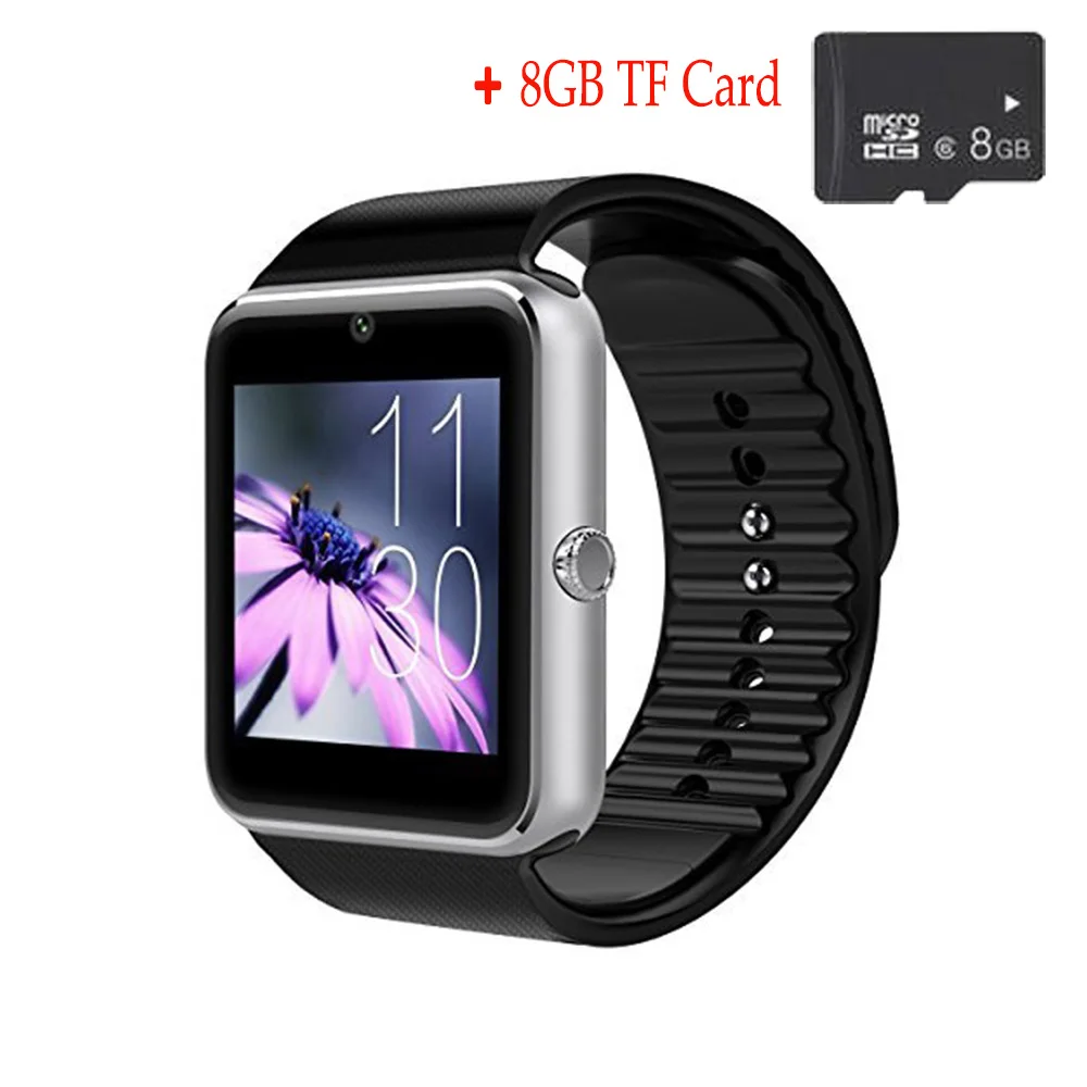 Умные часы SunKinFon GT08 с Bluetooth наручные для Apple iPhone IOS Android поддержка синхронизации SIM