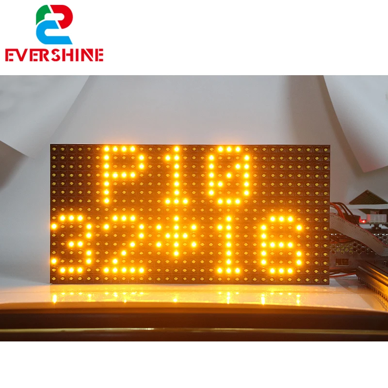 Наружный светодиодный дисплей 32x16 пикселей модуль p10 DIP одна желтая светодиодная