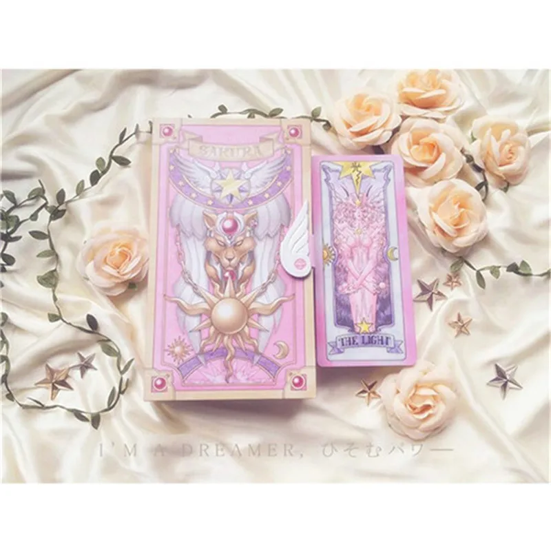 Карт Captor Sakura 56 розовые карты или 53 красные карты с розовым Клоу Волшебная книга Набор в коробке