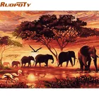 Набор для рисования по номерам на холсте Слоны, 60x75 см