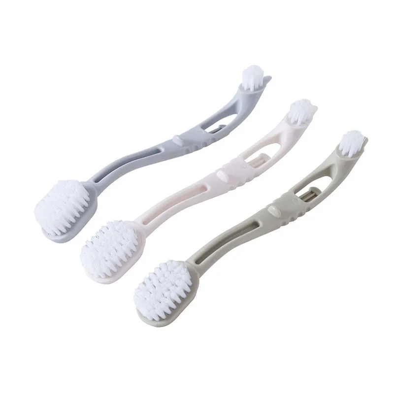 cleaning tools Shoe brush Multi-function shoes small artifact convenient nylon silk laundry double-head |