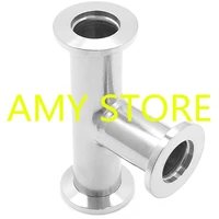 304 stainless steel tee kf 16 vacuum fittings kf flange size nw 16 quick flange plumbing process systems 30mm ferrule od