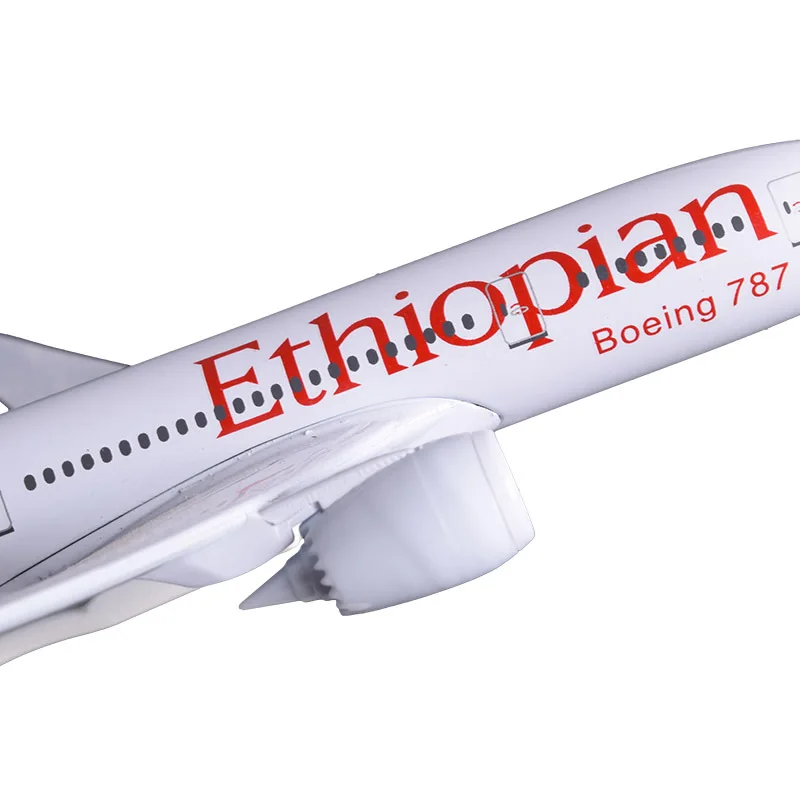 20 см модель самолета Boeing 787 eэфиопийские авиалинии из металлического сплава