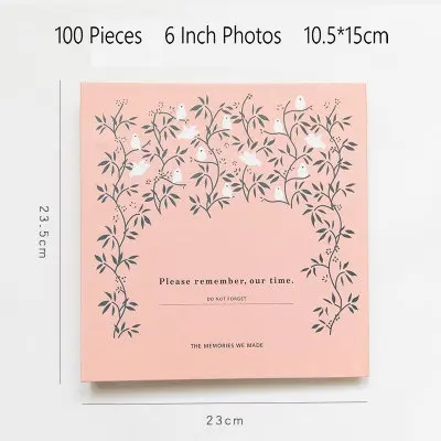 D Модный DIY фотоальбом, альбом для путешествий и свадьбы, книга памяти ребенка, 6 дюймов, 100 фотографий, альбом для фотографий - Цвет: D