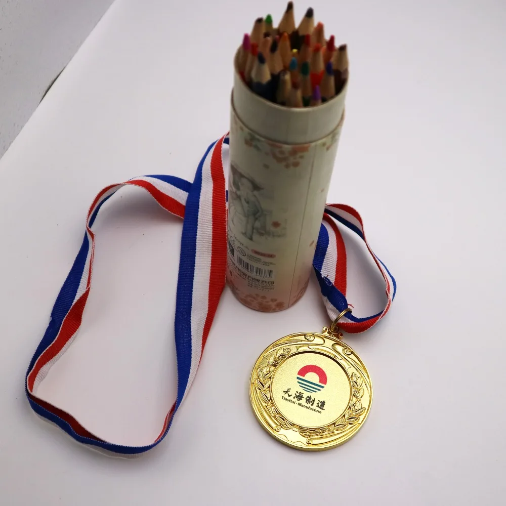 Размер золотой медали диаметром 6 см с логотипом на заказ | Дом и сад