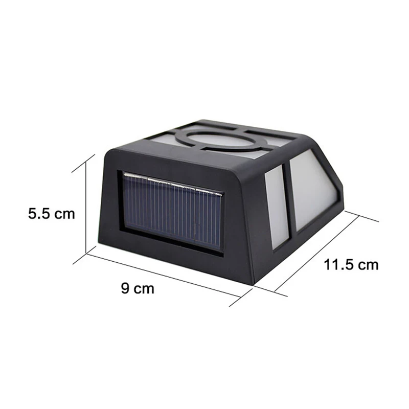 Waterproof Outdoor Solar Powered LED Garden wall lamp Light 2 leds Fence Wall Lamps patio Path Yard Lantern Sunshine Lights | Лампы и