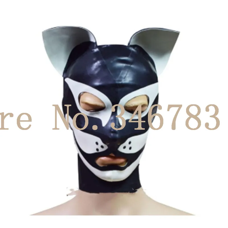 

100% Latex Hood Dog Mask Rubber Mask with Zip on Back Costumes Accessories for Party