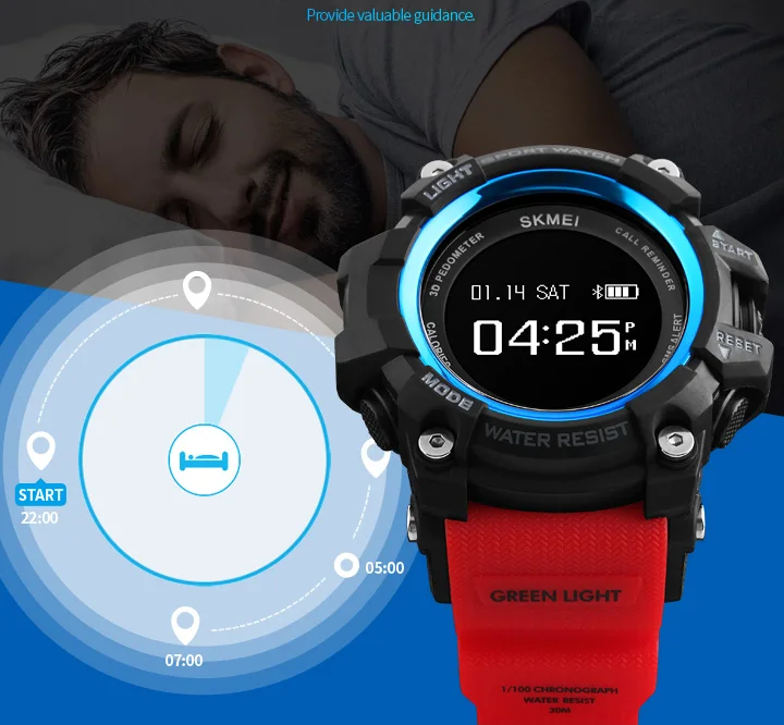 SKMEI мужские умные часы с монитором сердечного ритма, Bluetooth часы, шагомер, калории, хронограф, лучший бренд, роскошные Цифровые спортивные часы