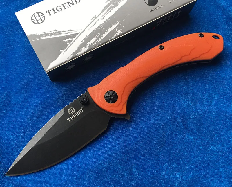 A2 TIGEND-1814 Флиппер подшипник складной нож продвинутый камень сталь лезвие G10 Ручка альпинистское рыболовное оборудование тактика EDC - Цвет: A2