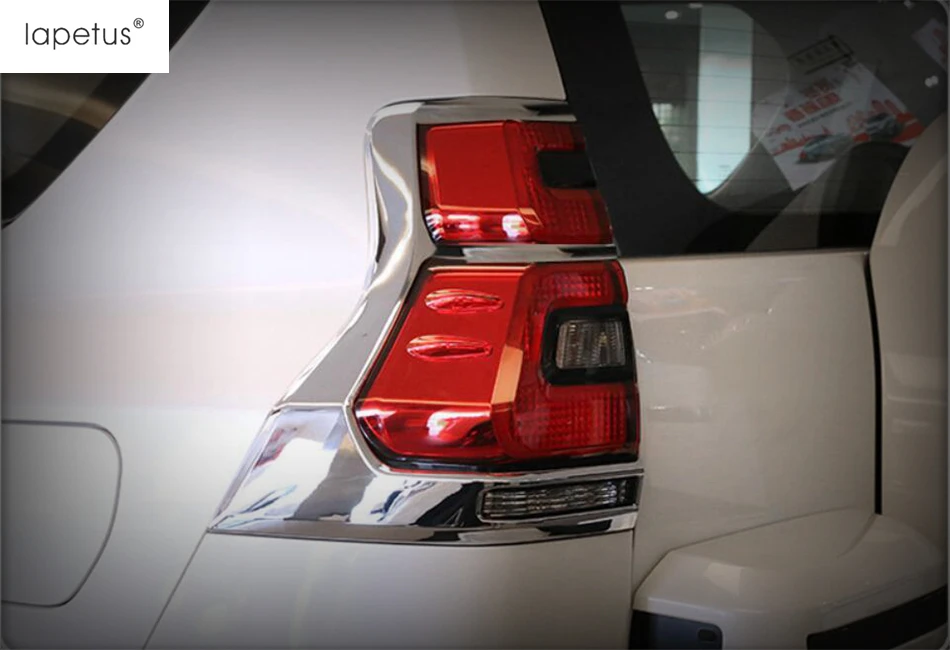 

Lapetus Accessories Fit For Toyota Land Cruiser Prado FJ150 2018 - 2020 Trunk Rear Tail Light Tailgate Lamp Molding Cover Trim