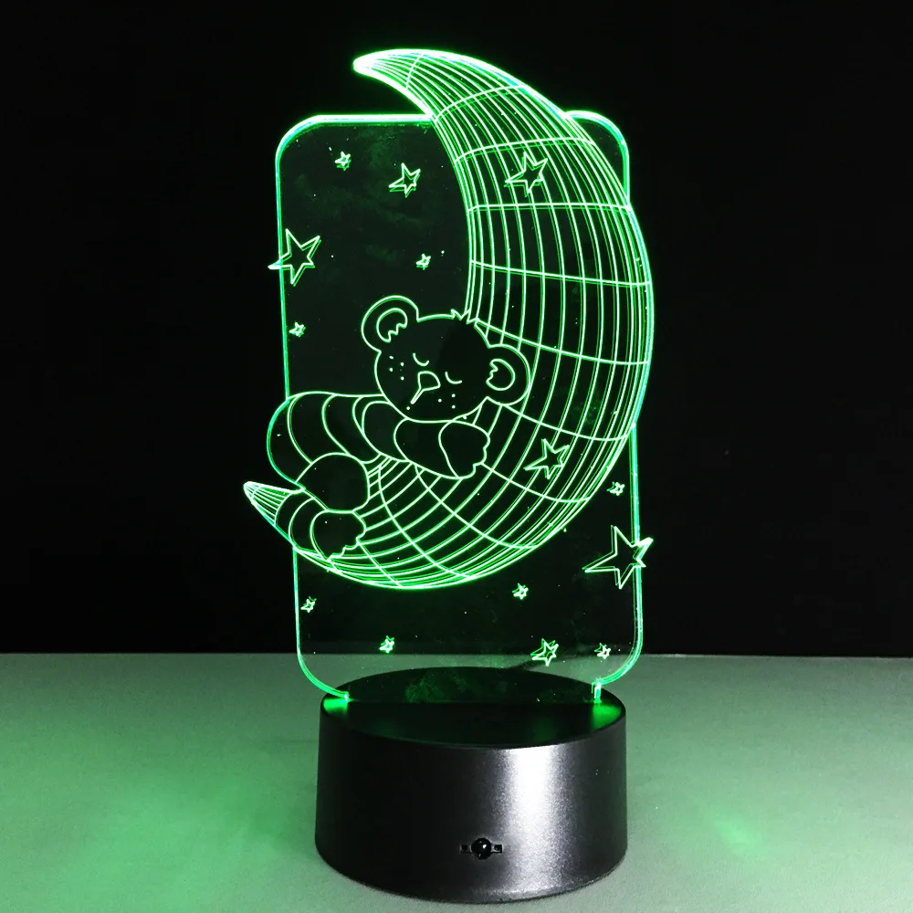Светодиодная 3d Usb лампа новинка светодиодная детская для спальни креативные