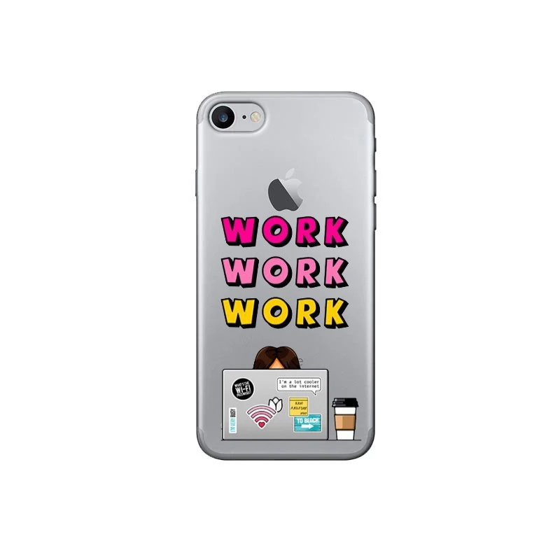 Trabalho Moda Patrao Duro Menina Caso de Telefone Para o iphone X 8 7 6 Plus 5 4 для девочек женщин Da Tampa