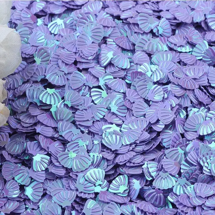 ab purple Морская раковина блестки 7 мм ПВХ свободные блестки для дизайна ногтей маникюр шитье Свадебный декор конфетти Lentejuelas 20 г - Цвет: ab purple