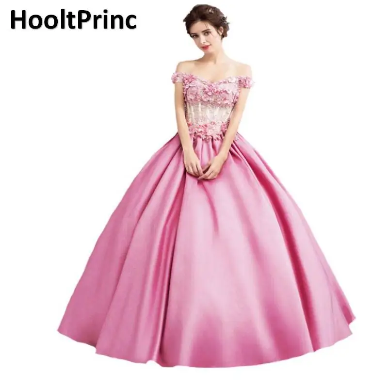 Hooltprinc 2017 новый роскошный персик кружева цветок quinceanera платья невесты sweet