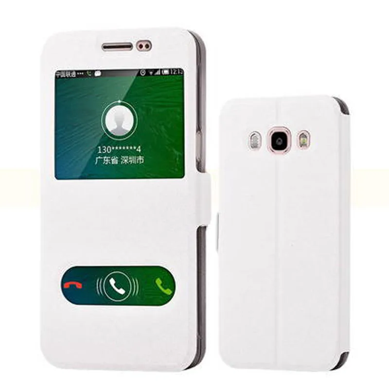 Чехол книжка для Samsung Galaxy J5 2016 J510 J 5 510 чехол из искусственной кожи с окошком экрана