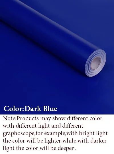 Dark blue DIY ПВХ самоклеющиеся обои мебель Пленка Наклейки на стены для кухни двери шкафа виниловая контактная бумага домашний Декор Наклейки на стены - Цвет: Dark blue
