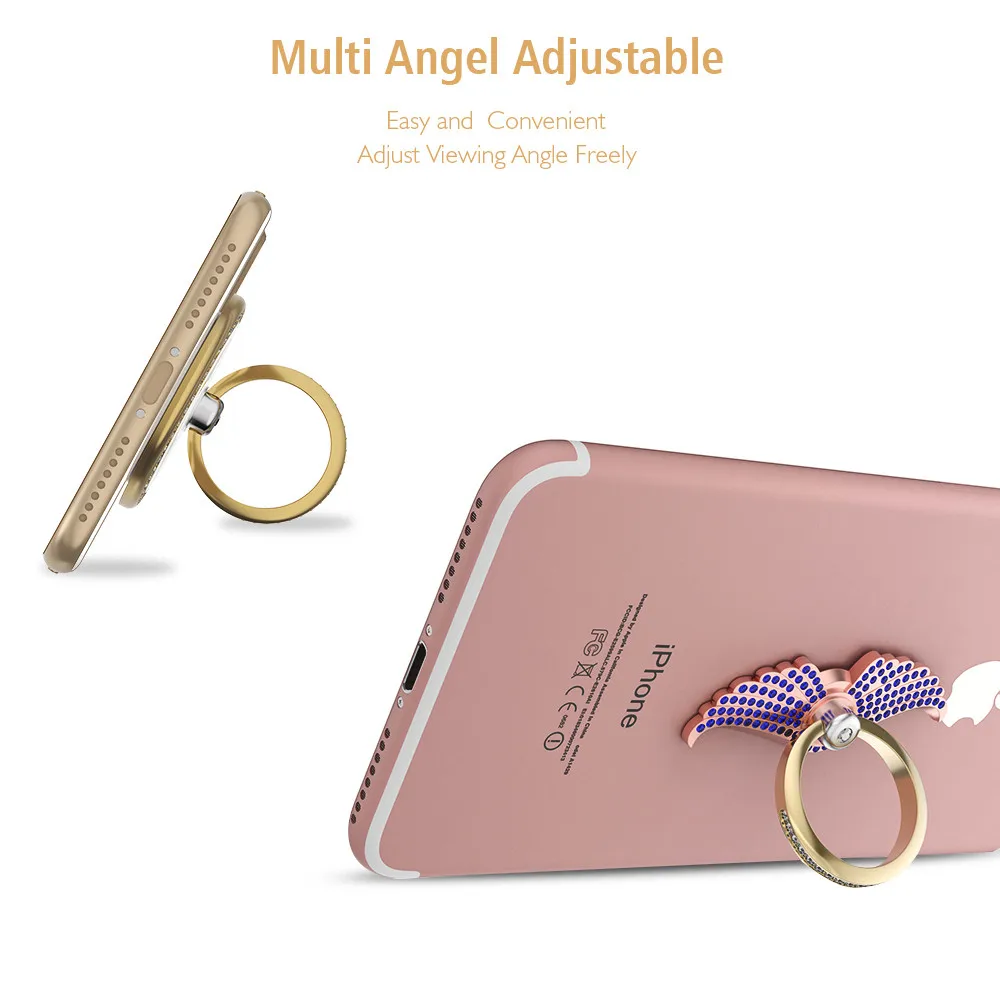 KISSCASE универсальный металлический держатель для телефона с поворотным кольцом на