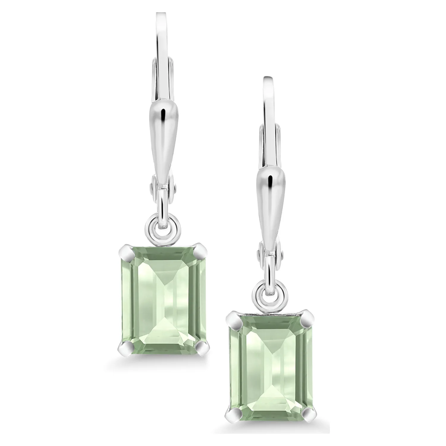 GemStoneKing 3 00 Ct Изумрудное кольцо натуральный зеленый прасиолит 925 Серебряный рычаг