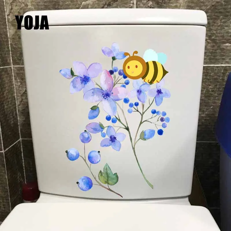 YOJA красивые наклейки на стену с цветами и милой Пчелкой размером 16.5x23.2см | Дом сад