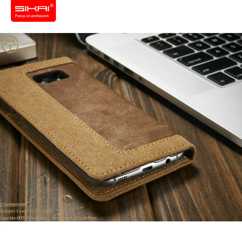 SIKAI Multi-function Wallet Flip Detachable Scratchproof Jeans Cover for Samsung S7edge Cell Phone Case Card Slot Zipper Bag | Мобильные