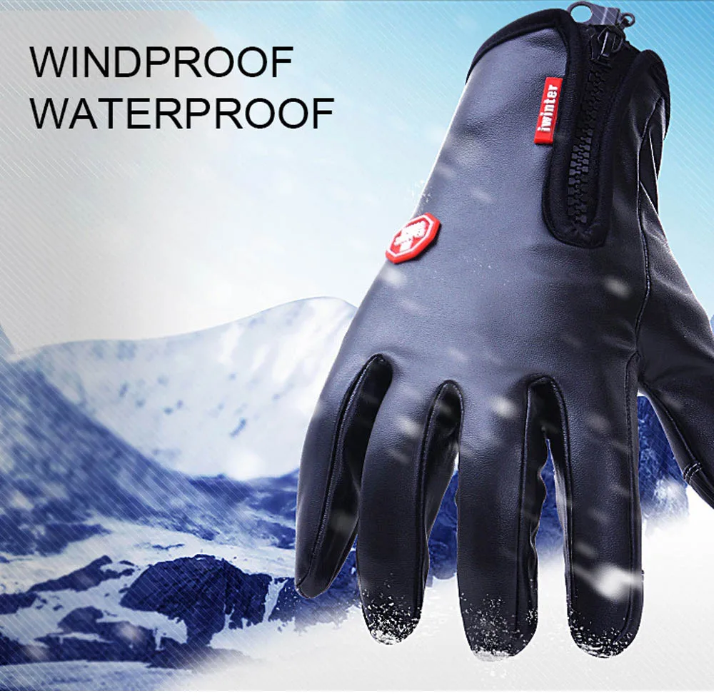 BIKEIN Outdoor Sports Waterproof Windstopper Glove Winter Cycling Bicycle Soft Comfortable Warm Gloves Racing Bike Accessories
