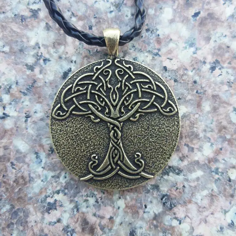 Antique Bronze LANGHONG 1 шт. Yggdrasil World Tree колье с кулоном в стиле викингов Древо жизни ожерелье Yggdrasil ювелирные изделия - Окраска металла: Antique Bronze