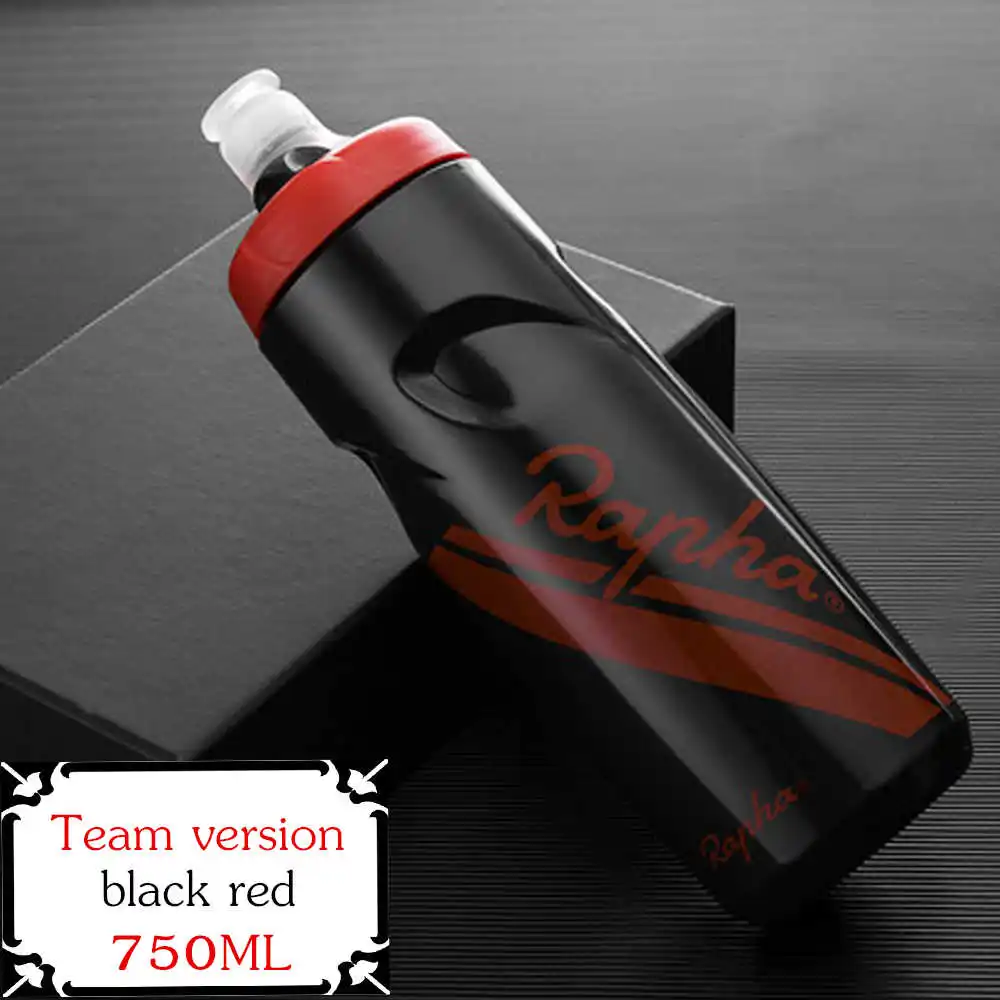 black red 750ML Rapha бутылка для воды для велоспорта 620/750 мл герметичная сжимаемая бутылка без вкуса пластиковая бутылка для воды без бисфенола для кемпинга и пеших прогулок - Цвет: black red 750ML