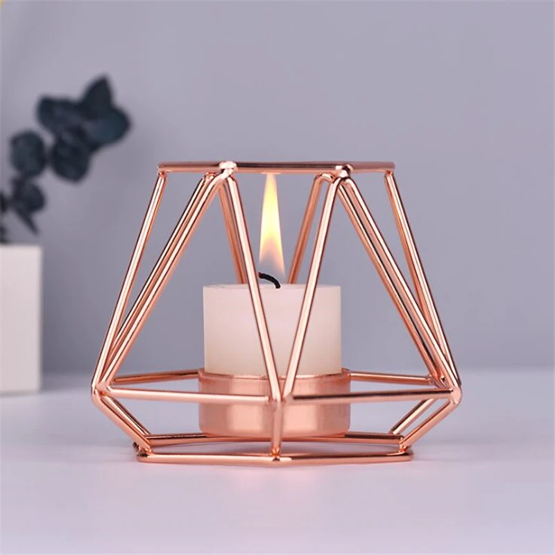 Nordic Style Brief Line Candle Holder Wedding Home Desktop Decor Candlesticks Lover Candlelight Dinner Props Candelabrums | Дом и сад
