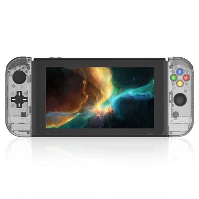 DIY Корпус Замена Прозрачный для joycon Joy-con консоли переключателя L R контроллер запчасти для ремонта - Цвет: black with back case