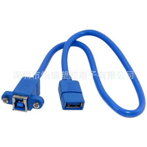 Кабель USB 3 0 B мастер с ухом блокировки винт Панель провода женский замок